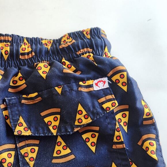 Appaman Toddler Boy's Swim Trunks Board Shorts Pizza Party Size 4T Summer - Picture 3 of 4